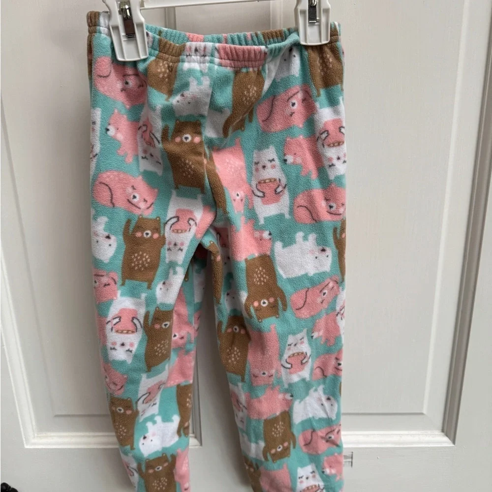 NWOT Simple Joys by Carter's Multicolor Bear Hot Coco Fleece Pajama Bottoms